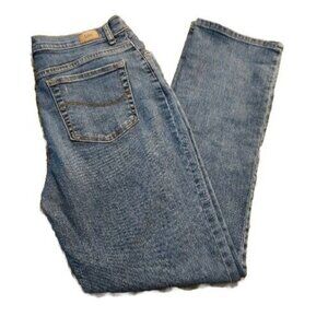 Ladies Lee Relaxed Fit Straight Leg Stretchy Size 8 Medium
